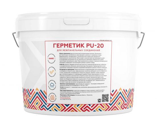 Полиуретановый герметик ECOROOM 2K, 16 кг E-PUгерм-7708/16 – изображение 2