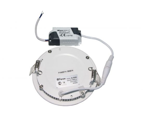 Светодиодный встраиваемый светильник FERON AL500, 6W, 4000K,480Lm, белый 28500 – изображение 2