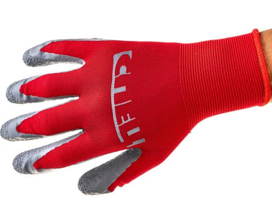 Перчатки СПЕЦ красные, нейлон, покрытие частичное латекс, р.9 31024016-9 – изображение 2