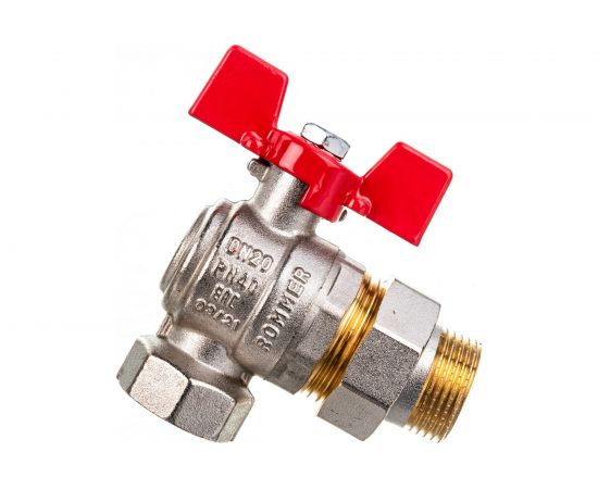 Шаровой кран угловой с американкой ROMMER 3/4"", ВН/НР, RBV-0006-0610220, RG008UB5BO3F41 – изображение 2