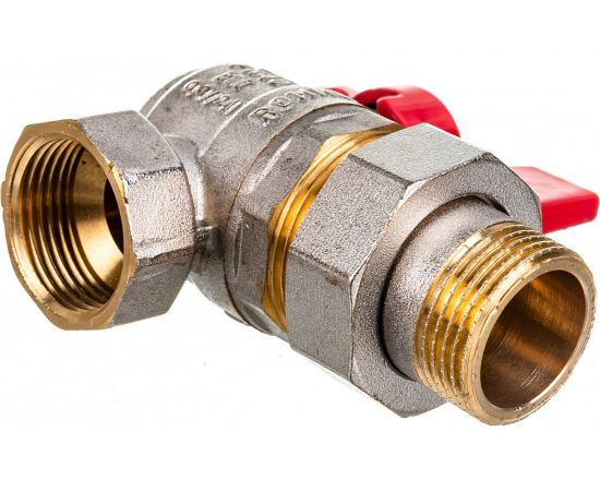 Шаровой кран угловой с американкой ROMMER 3/4"", ВН/НР, RBV-0006-0610220, RG008UB5BO3F41 – изображение 3