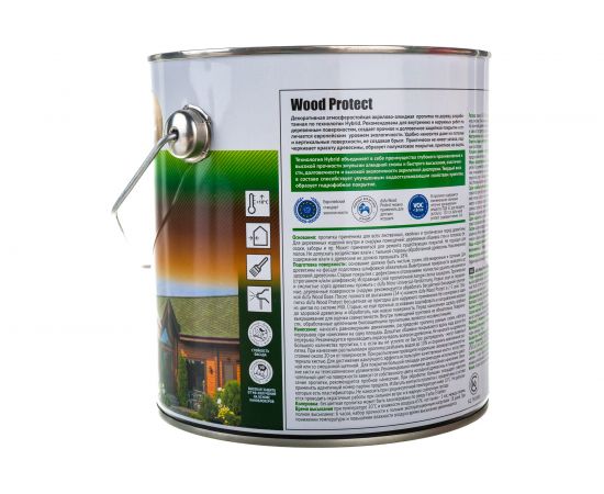 Пропитка для защиты древесины Dufa Wood Protect орех 2,5 л Н0000006375 – изображение 3