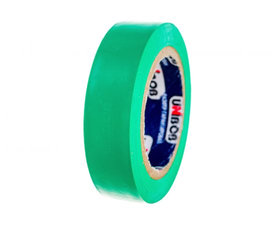 Изолента ПВХ UNIBOB 15 мм х 10 м, зеленая, 130 мкм 211769 – изображение 3