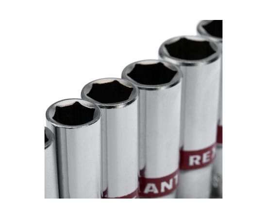 Набор удлиненных торцевых головок REXANT 1/4, шестигранные, CrV, 10 шт, 4-13 мм 12-8318 – изображение 4