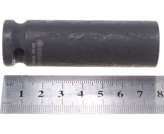 Глубокая ударная торцевая головка 1/2, 16мм, Cr-Mo КОБАЛЬТ 642-296 – изображение 4