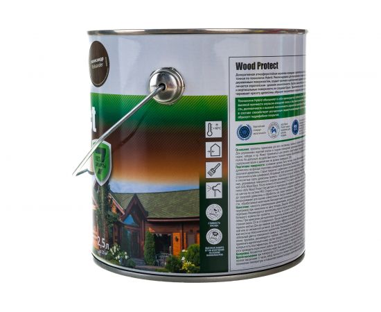 Пропитка для защиты древесины Dufa Wood Protect палисандр 2,5 л Н0000006651 – изображение 5