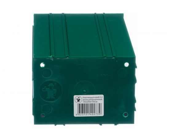 Пластиковый короб СТЕЛЛА-ТЕХНИК 140х250х100мм, С-2-зеленый-прозрачный – изображение 6