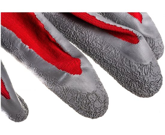 Перчатки СПЕЦ красные, нейлон, покрытие частичное латекс, р.9 31024016-9 – изображение 6