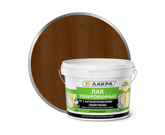 Тонированный лак Лакра орех, в/д, 2.5 кг 90001353186 