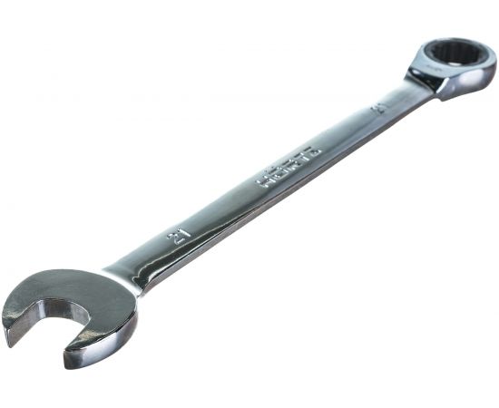 Комбинированный ключ HORTZ трещоточный 21х21 хромированный HOR 330774 – изображение 2