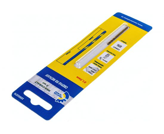 Сверло по металлу кобальтовое HSS-CO DIN-338 (2 шт; 1х12х34 мм) МастерАлмаз 10501570 – изображение 2