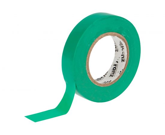 Изолента ПВХ KRANZ 15 мм х 25 м, 0.13 мм, зеленая KR-09-2103 – изображение 2