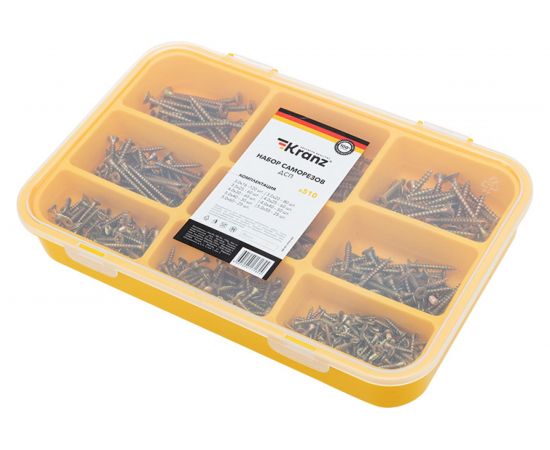 Набор саморезов для ДСП kranz 510 шт. KR-01-3101-02 – изображение 2