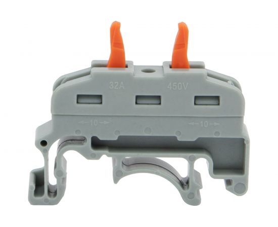 Клемма проходная REXANT с рычажком 1 полюс 0,08-4 мм2 с крепление на DIN-рейку серая 25 шт 07-6263-1 – изображение 2