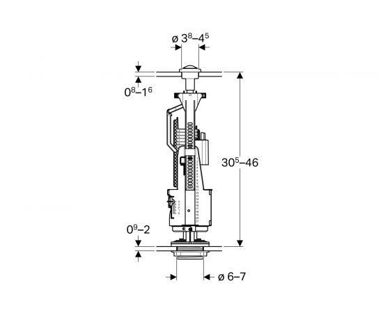 Смывной механизм GEBERIT 136.909.21.2 IMPULS Basic 240 двойной смыв 00000004902 – изображение 2