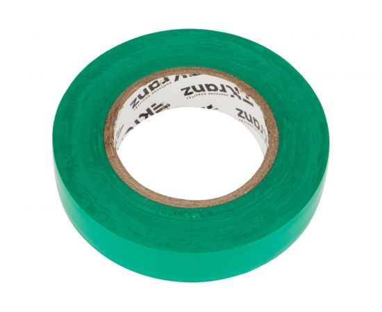 Изолента ПВХ KRANZ 15 мм х 25 м, 0.13 мм, зеленая KR-09-2103 – изображение 3