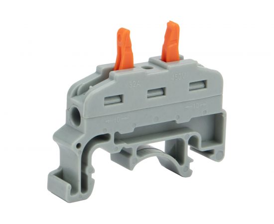 Клемма проходная REXANT с рычажком 1 полюс 0,08-4 мм2 с крепление на DIN-рейку серая 25 шт 07-6263-1 – изображение 3