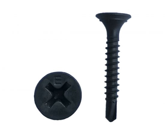 Самонарезающий винт со сверловым концом Grabber Scavenger PH2 3,5х25 мм Чёрный фосфат 500 шт. DS-25-500DIY – изображение 3