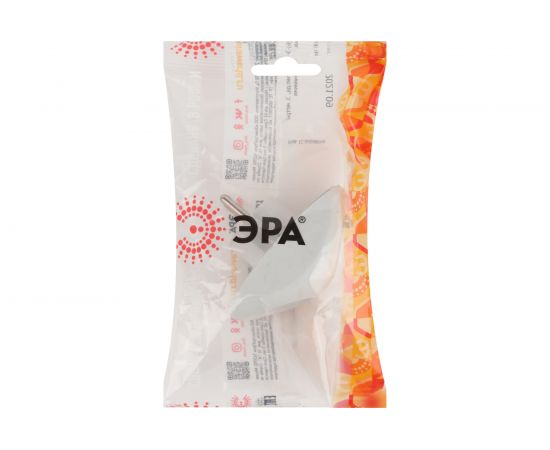 Электрический разветвитель ЭРА SPx-2-W на 2 розетки без заземления 10А белый, Б0053480 – изображение 3