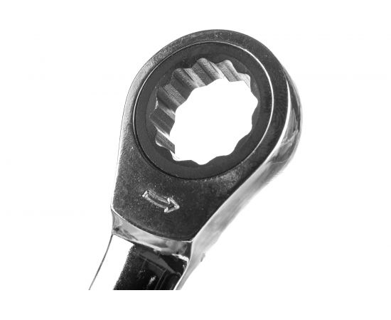 Комбинированный ключ HORTZ трещоточный 21х21 хромированный HOR 330774 – изображение 3