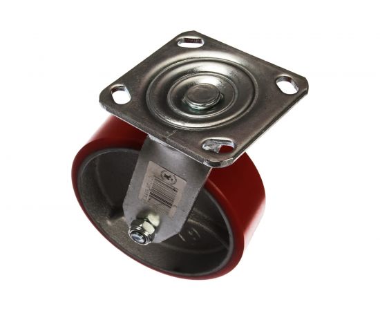 Колесо большегрузное с полиуретановой шинкой С-4102-DUS поворотное, с тормозом, г/п 350 кг, 99 мм EURO-LIFT 00018525 – изображение 4