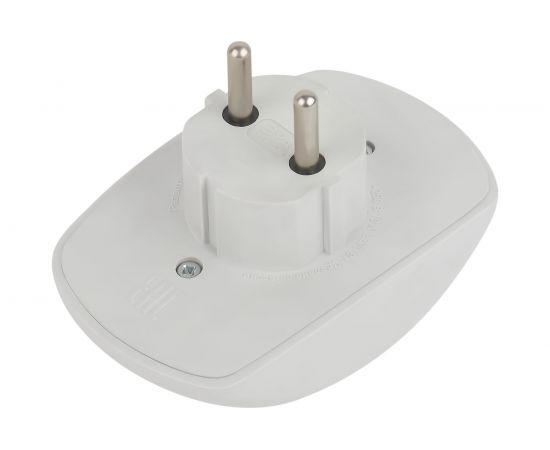 Электрический разветвитель ЭРА SPx-2-W на 2 розетки без заземления 10А белый, Б0053480 – изображение 4