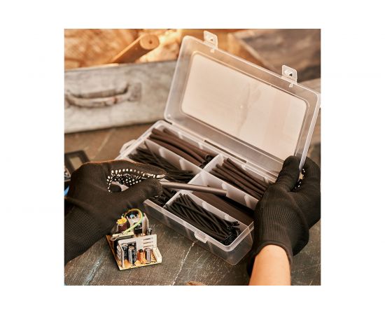 Набор термоусадочных трубок REXANT №1 ТУТнг черная, 305 шт. 29-0131 – изображение 5