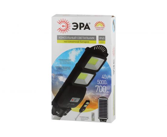 Консольный светильник ЭРА на солнечной батарее, SMD, с кронштейном Б0046800 – изображение 6