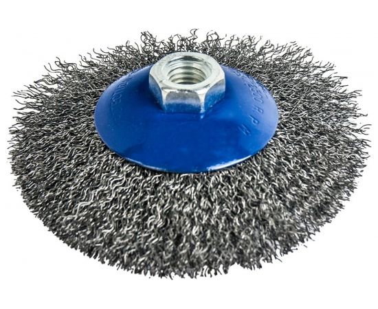 Кордщетка радиальная с наклоном мягкая (115 мм; М14) для УШМ ПРАКТИКА 773-354 – изображение 6