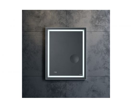 Универсальное зеркало AM.PM с контурной Led-подсветкой, часами и косметическим зеркалом M91AMOX0553WG – изображение 6