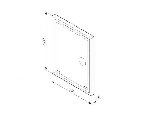 Универсальное зеркало AM.PM с контурной Led-подсветкой, часами и косметическим зеркалом M91AMOX0553WG – изображение 7
