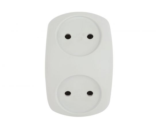 Электрический разветвитель ЭРА SPx-2-W на 2 розетки без заземления 10А белый, Б0053480 – изображение 8