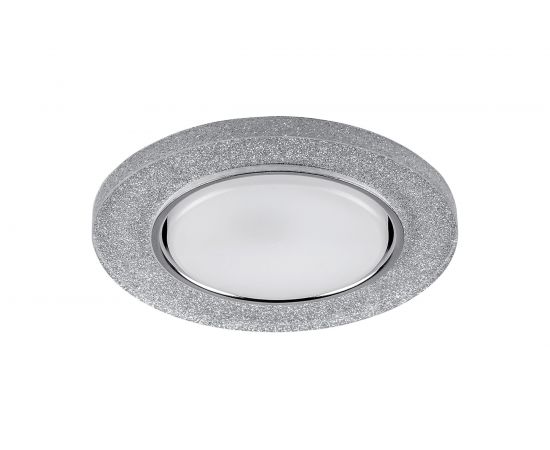 Встраиваемый светильник с подсветкой FERON 20LEDх2835, SMD, 4000K, 15W, GX53, без лампы, хром, CD4041, серебро 40518 