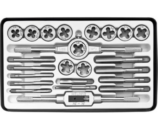 Набор метчиков и плашек ЭВРИКА дюймовый 24 предмета ER-00242 