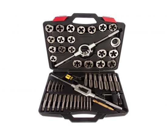 Набор метчиков и плашек МАСТАК SK-5 1/4""-1"", кейс, 51 предмет 351-10051C 