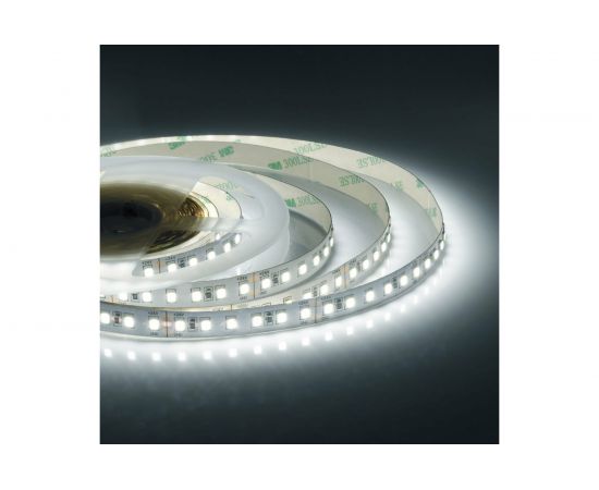 Светодиодная лента Apeyron 24В, 16Вт/м, smd2835, 120д/м, IP20, 1500Лм/м ,подложка 10мм, 5м, холодный белый 00-343 