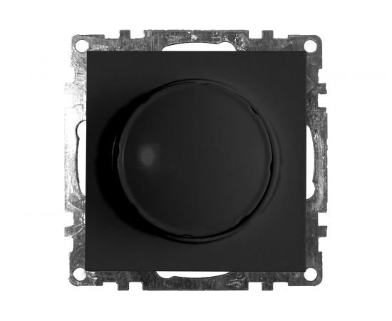 Диммирующий выключатель STEKKER TRIAC механизм 250В, 500W, серия Катрин, GLS10-7106-05, черный 39615 
