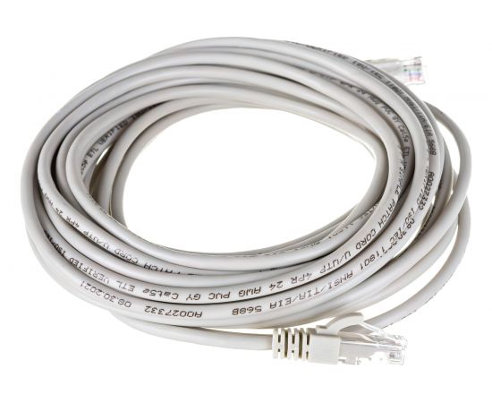 Патч-корд ЭРА PC10U U/UTP категория 5e, длина 10 метров, неэкранированный, серый, Cu, Б0051414 