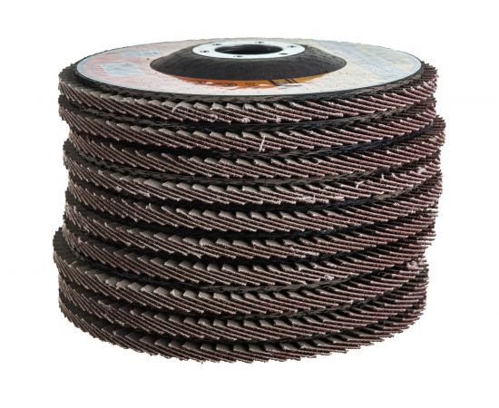 Круг лепестковый торцевой по металлу (10 шт; 125х22 мм; Р100) Креост 5506125-100 