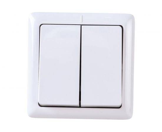 2-клавишный выключатель Schneider Electric ХИТ, О/У, 6А, 250В, БЕЛЫЙ, VA56-232I-B 