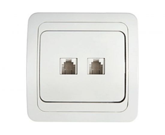 Компьютерная двойная розетка IN HOME RJ-45 CLASSICO белая 2136 4690612018300 