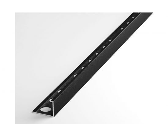 Профиль окантовочный L-образный алюминиевый ЛУКА 15 мм, 2,7 м, 5 шт, Черный УТ000028005 