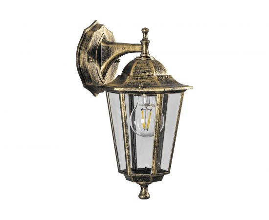 Светильник FERON НБУ-100w вниз, Е27, IP44, черное золото 11137 