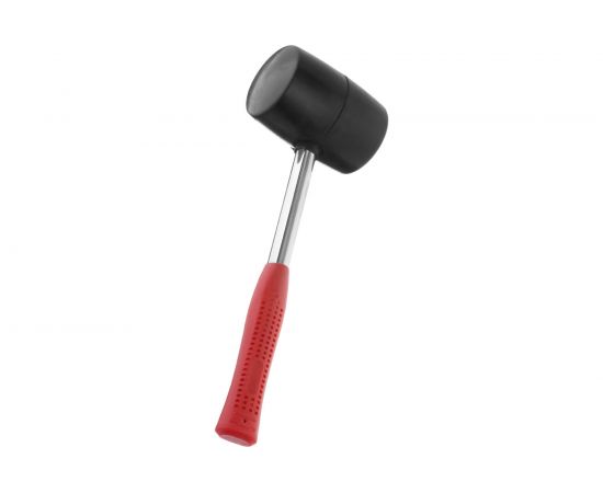 Резиновая киянка INTERTOOL 900г. 80 мм, черная резина, металлическая ручка HT-0233 – изображение 2
