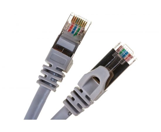 Патч-корд ЭРА Simple PC-3F-A F/UTP категория 5e, длина 3 метра, экранированный, серый, Б0051383 – изображение 2