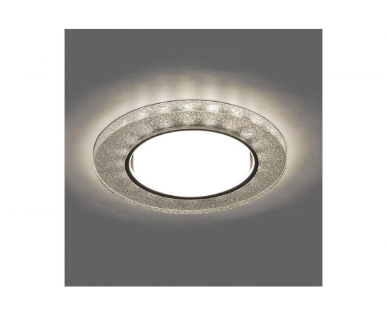 Встраиваемый светильник с подсветкой FERON 20LEDх2835, SMD, 4000K, 15W, GX53, без лампы, хром, CD4041, серебро 40518 – изображение 2
