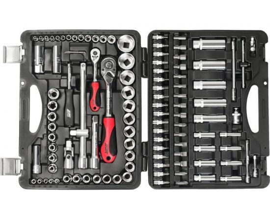 Набор торцевых головок и вставок для поврежденных болтов и гаек (1/4”, 1/2”, 110шт) JTC S110B-B72 – изображение 2