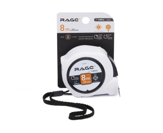Рулетка VIRA by RAGE автостопор 8 м х 25 мм 100058 – изображение 2
