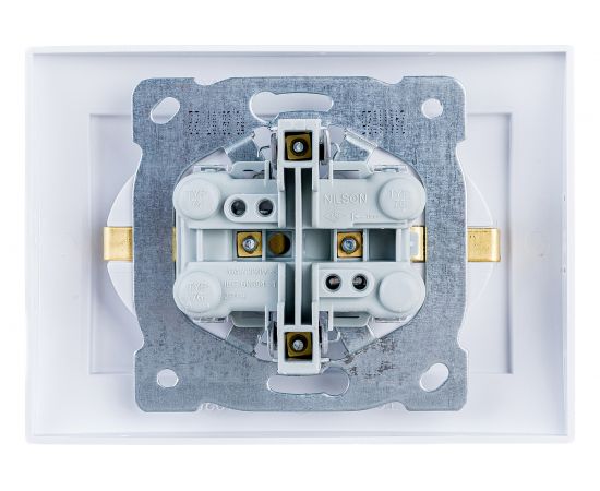 Розетка NILSON 2СП з/к белая Touran naturel 24111025 – изображение 2