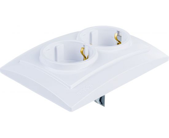 Розетка NILSON 2СП з/к белая Touran naturel 24111025 – изображение 3